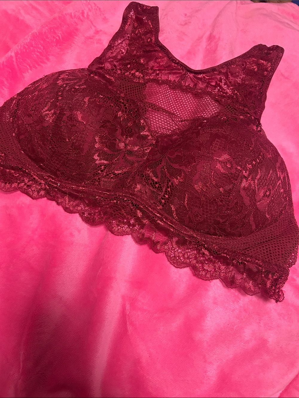 Candie's Burgundy Lace Bralette